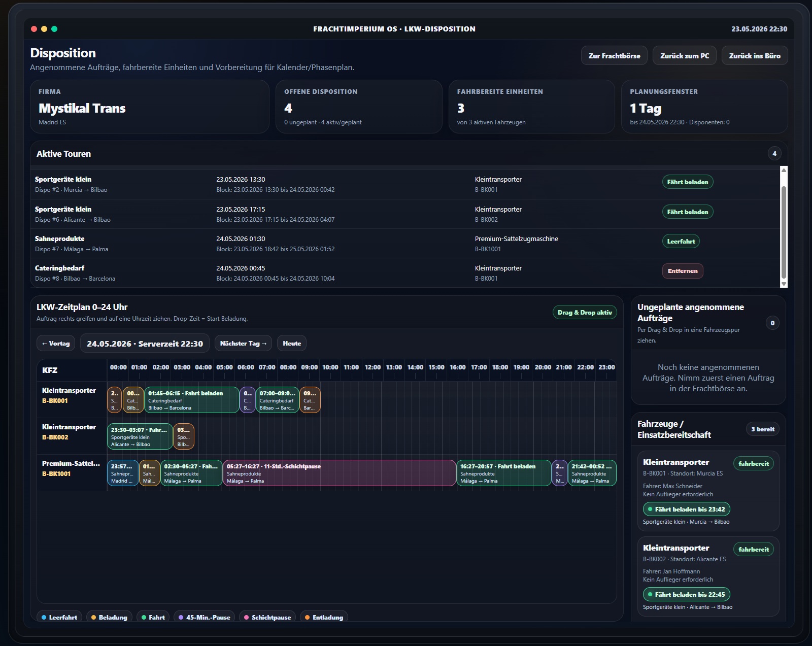 Disposition Screenshot von FrachtImperium